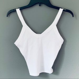 Cropped White Tank